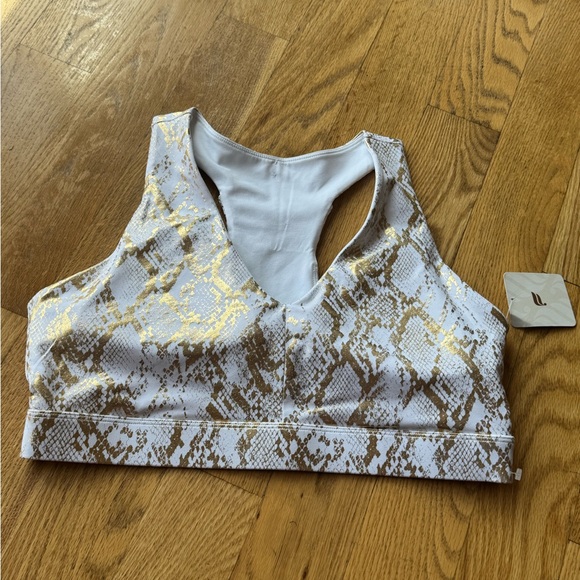 Sport bra Fabletics Gold and Brown Patterned Sports Bra - Picture 4 of 6